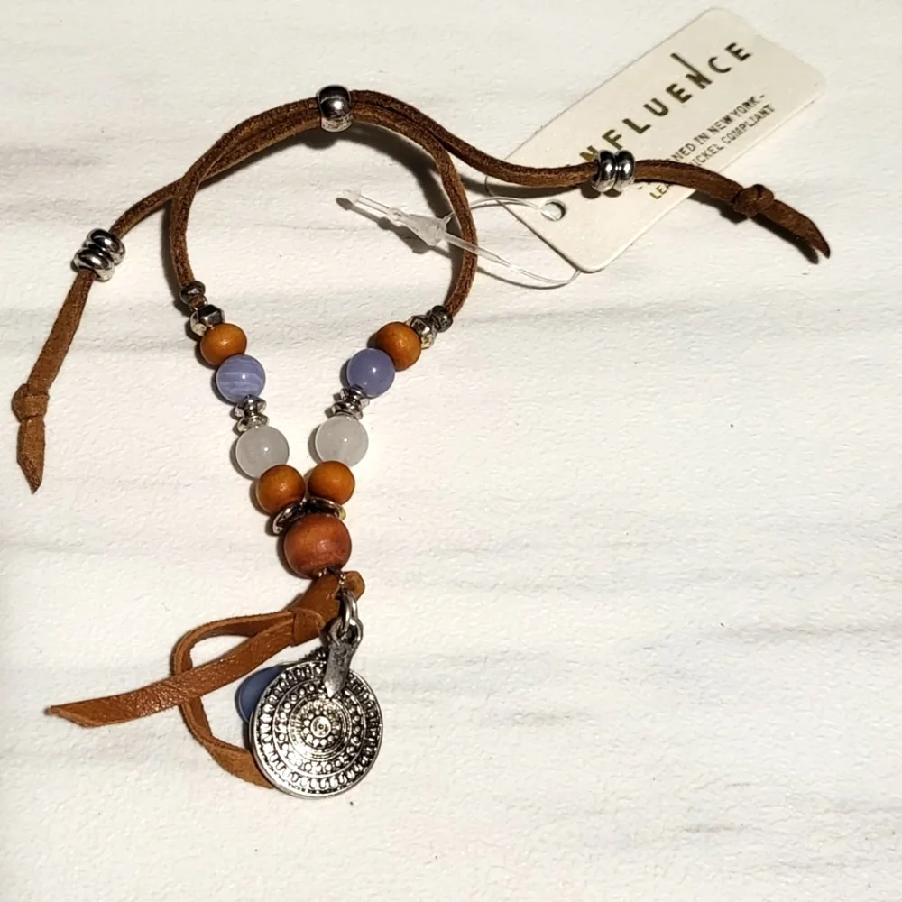 Cute leather and‎ beads charm bracelet//Southwestern//Bo - Picture 4 of 5
